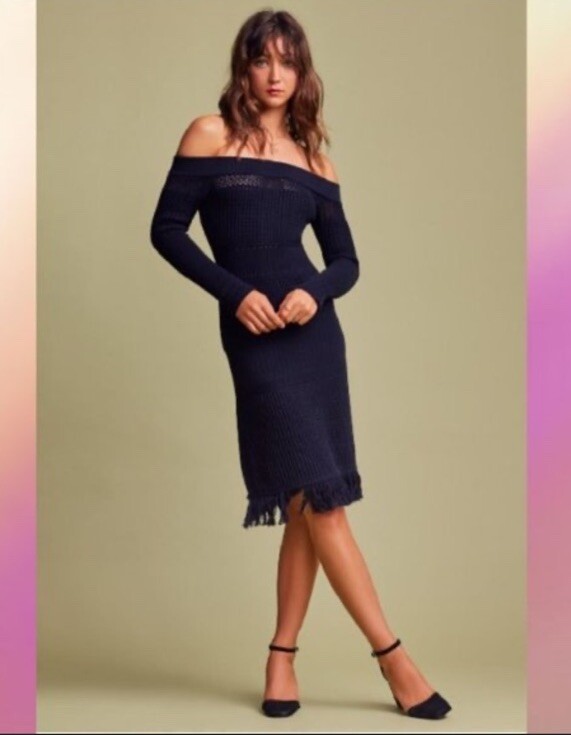blue dress for baby girl FINDERS KEEPERS Odom Knit Dress main image 1