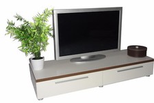 Lowboard mit Schubladen freistehend  weiß nussbaum 52 cm Tiefe 