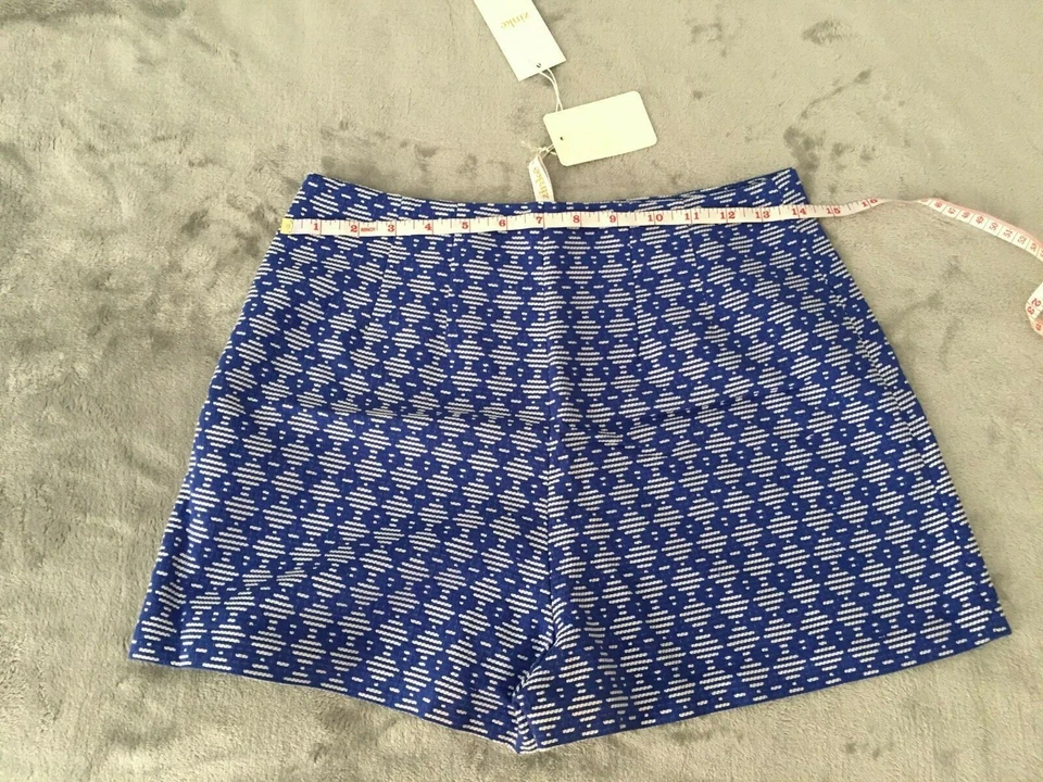 Camiseta Carter ZINKE Para Mujer Azul Estampado Diamante Cremallera Trasera $150 Talla S NUEVA  Foto 2 de 4