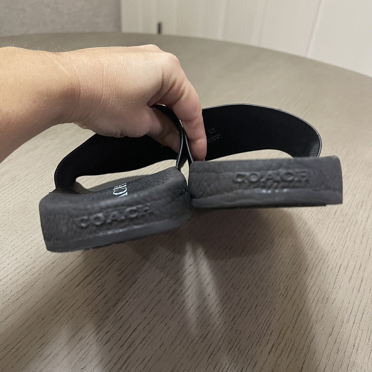 新品　COACH　サンダル New Coach CE498 Women Uli Snowflake Slide Signature Canvas