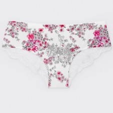 E et D S1124 Floral Lace Trim Bikini Brief 10 12 ,14, S,M,L