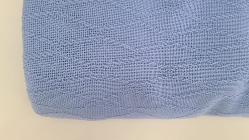 Sferra Cetara King Blanket Cobalt 100% Cotton Portugal - Picture 4 of 7