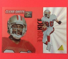 Jerry Rice 1995 Pinnacle Clear Shots Insert Card #1 NFL HOF San Francisco 49ers