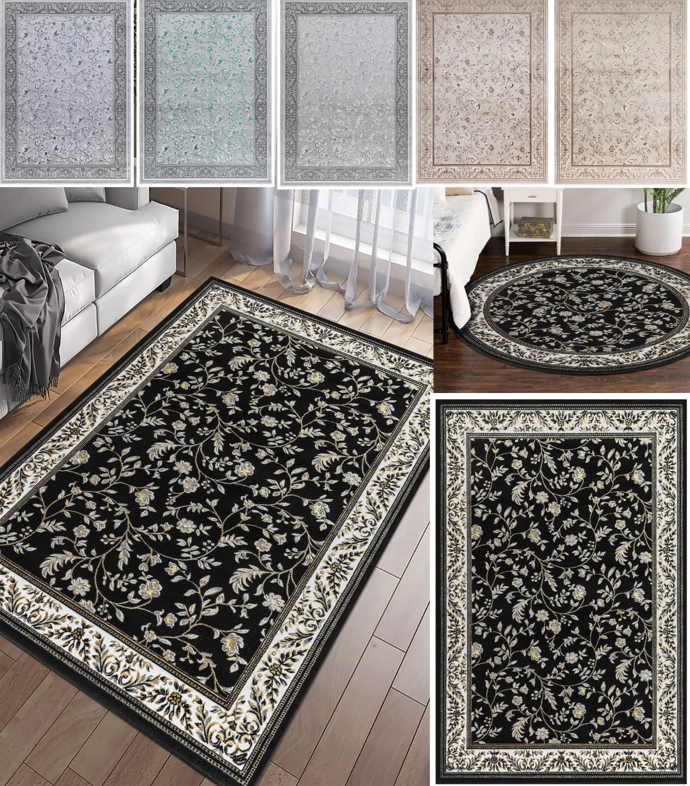 Traditional Floral Area Rug – Soft Luxury Carpet for Hallway & Living Room
Opens in a new window or 