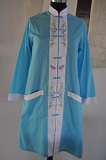 Vintage Asian Robe Blue with Embroidery Women s Size Small