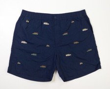 Polo Ralph Lauren Trunks Swim Shorts Mens Large Blue Embroidered Camper Lined