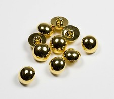 Large Gold Dome Ball Shank Button - Clothes, Craft, Sewing - 18mm (Wholesale)