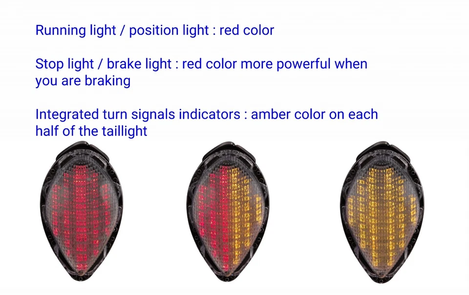 Para Yamaha XV1700 Road Star Silverado S; Lanterna traseira de freio LED + sinais - Imagem 2 de 4