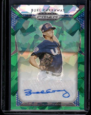 2019 Panini Prizm Draft Picks Burl Carraway Auto /18 Green Cracked Ice USA