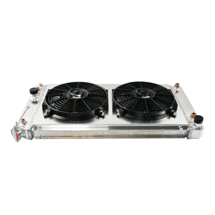 3 Row Aluminum Radiator + Shroud + Fan for 1986-2005 2000 Chevy S10 LS Swap - Image 2 of 4