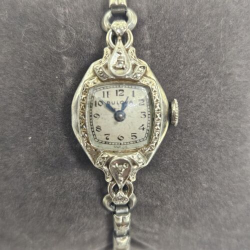 Vintage 1953 Bulova Ladies' Watch - 10k Gold-Filled, 2 Real Diamonds (Running)