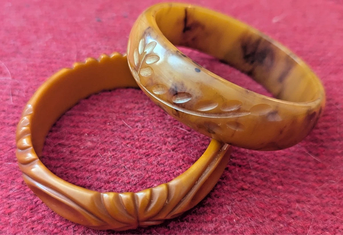 (vintage)Bakelite アンバーベイクライトスタッズバングル Bakelite Bangle for sale - eBay