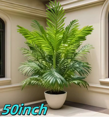 50 Zoll riesige künstliche Palme Pflanze Indoor Outdoor grün Wohndeko KEIN TOPF