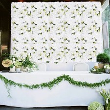 6 Pcs Artificial Wedding Silk Flower Wall Decor Background Rose Floral Panels