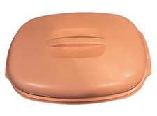 TUPPERWARE Microwave 3pc. Rice Vegetable Steamer Dusty Rose 6 Cup Vintage 1980s