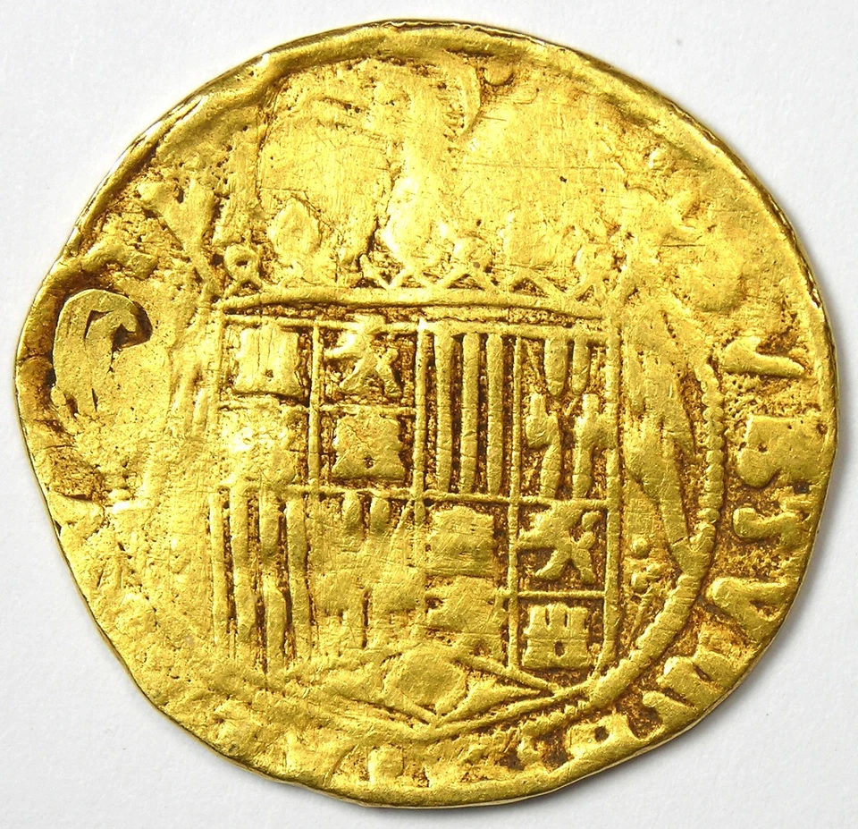 1476-1516 Spain Gold Ferdinand V & Isabel I 2 Excelentes Coin 2E - Rare Type! - Image 2 of 4