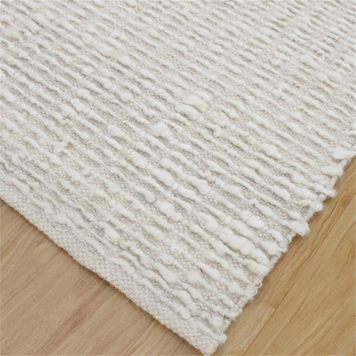 Uttermost Lovelle 120x96" Hand Woven Coastal New Zealand Wool Rug in Ivory - Picture 1 of 5