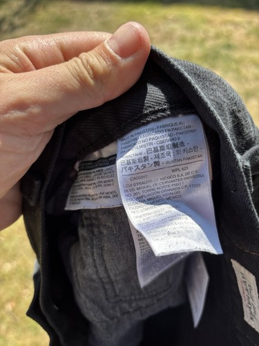 Levis Lot 501 Jeans W34 L30 Mens Black Slim Fit Premium Denim Big E - Picture 9 of 9