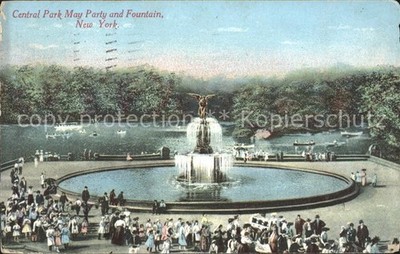 New York City Central Park May Party and Fountain