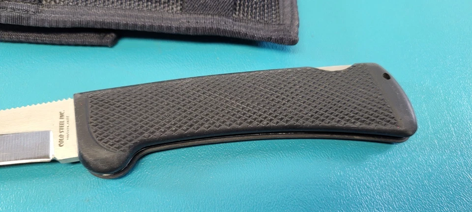 Cold Steel Tanto Folding Pocket Knife Japan Ventura Calif + Sheath 8.25" TR520 - Image 3 of 4