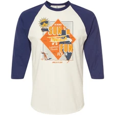 NEW SUN 'n FUN Vintage Logo 2024 Raglan T-Shirt