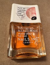 Nails Inc Marble Effect Topcoat Polish Set In Stone 14ml Full Size Brand New