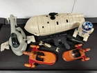 VINTAGE Star Wars Lot Sonic Landspeeder Slave 1 Rebel Transport Han Solo Blaster