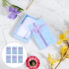 6Pcs Jewelry Storage Box Storage Gift Boxes Jewelry Containers with Bowknot