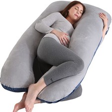 55 inches Pregnancy Pillows for Sleeping, U Shaped Maternity Full Body Pillow...