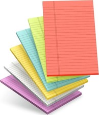 Note Pads 5x8, Notebook College Ruled Legal Pads Colored Writing Pads 5x8, 6 Pac
