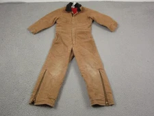 Vintage Key Imperial Coveralls Youth 6 Brown Mechanic Jumpsuit Made in USA 70s