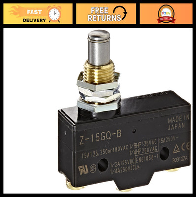 General Purpose Panel Mount Switch, Plunger Type, 15A, Screw Terminal, Medium OP