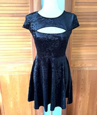 Killstar Gothic Lolita Punk Witch Halloween Black Velvet Blasphemia Dress L