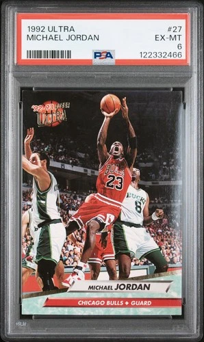 122332466 Michael Jordan 1992 Fleer Ultra #27 PSA 6