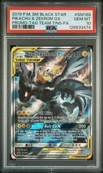 Pikachu & Zekrom GX SM168 Black Star Promo Full Art Holo