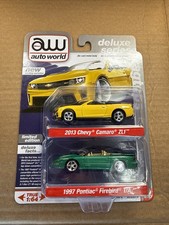 Auto World Deluxe Ragtops 2-pack: 2013 Camaro ZL1 1997 Firebird T/A, Exclusive