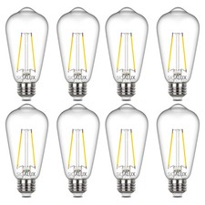 Edison Bulbs, E26 Bulb ST58 Filament Clear Non-Dimmable Vintage Light Bulbs 4...