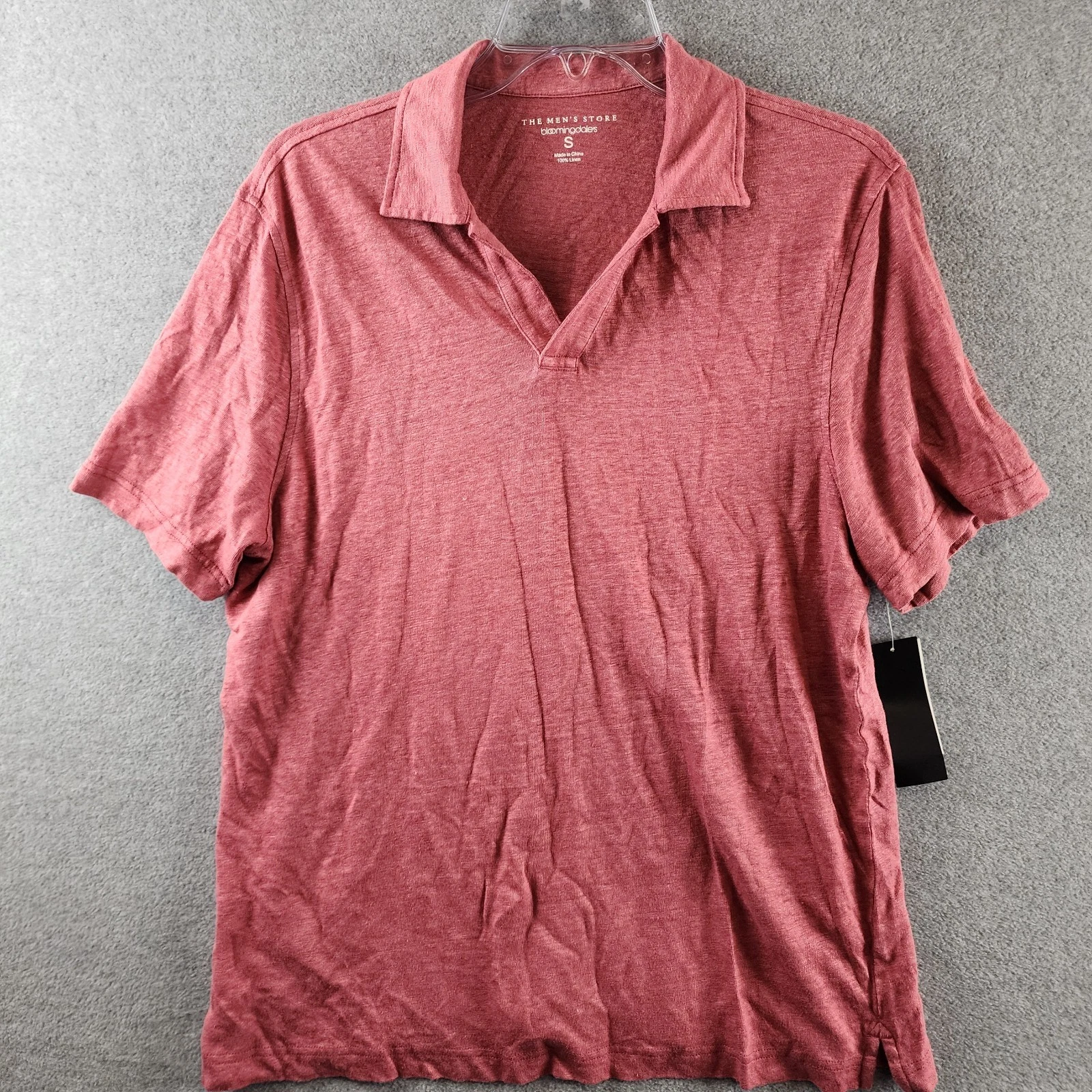 The Men's Store at Bloomingdale Johnny Collar Linen Polo S Fire Island Pullover