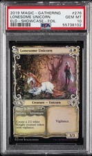 2019 MTG THRONE OF ELDRAINE SC-FOIL #276 LONESOME UNICORN PSA 10