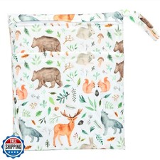 Sigzagor Wet Dry Bag Baby Cloth Diaper NappyReusable Washable With Two Zipper