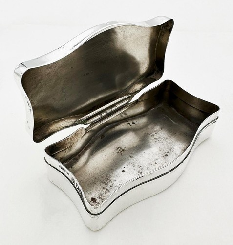 ANTIQUE TRINKET BOX STERLING SILVER EDWARDIAN London 1906 Stuart Clifford & Co - Picture 4 of 9