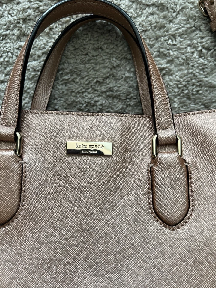 Kate Spade Rose Gold Shoulder Tote Bag Crossbody - Image 2 of 4
