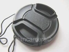 Front Lens Cap For Nikon Coolpix P7700 P-7700 + Cap Keeper Snap-on Glass Cover