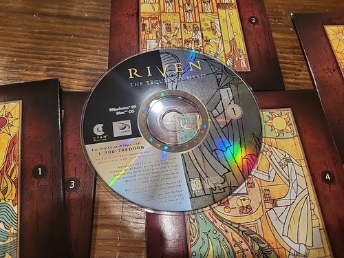 Riven The Sequel To Myst PC 1997 gioco per computer 5 dischi CD-ROM con manuale - Foto 5 di 7