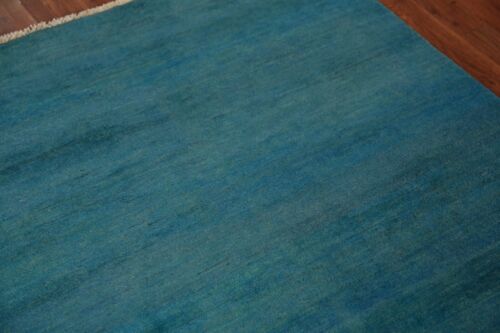 Stylish Gabbeh Solid Design Wool Modern Square Rug - Enhance Your Home Decor 4x4 - Picture 6 of 18