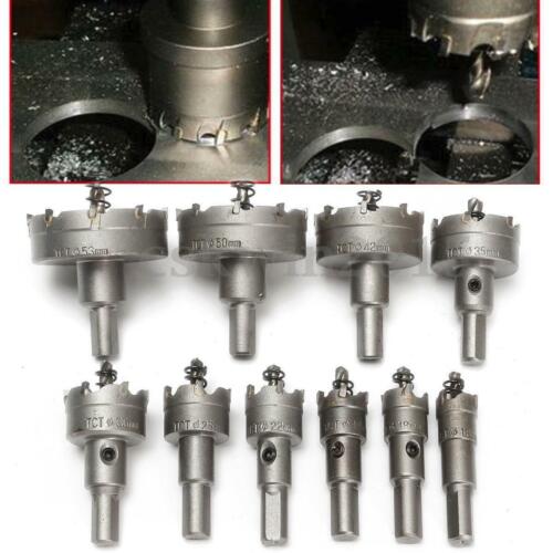 TCT Carbide Tip Hole Saw Carbide Metal Drill Bit Stainless Steel Cutter 15-50mm