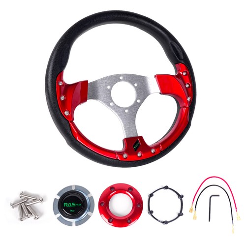 13” 320mm Universal Drifting Racing Sport Lightweight Steering Wheel Red - Picture 7 of 9