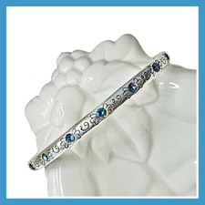 Brighton CASABLANCA Bangle Bracelet Blue Crystals JF3461 New with outlet tag