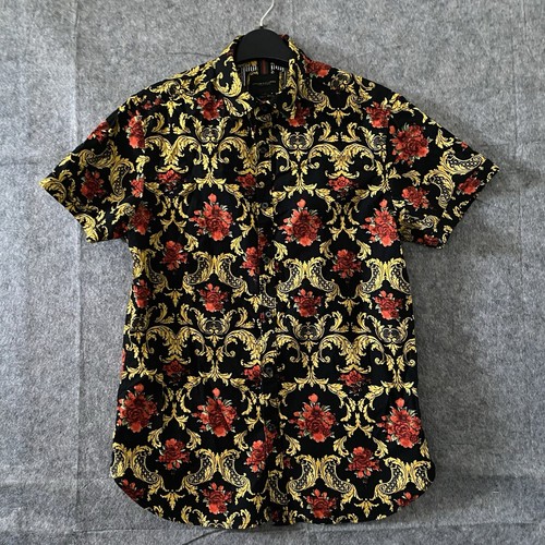 Jeans und Blumen Hemd Ricky Singh schwarz Blumenmuster einzigartige Qualität Small