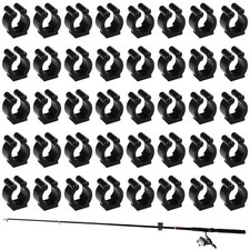 40 Pcs Wall Mounted Fishing Rod Clips Billiards Snooker Cue Pole Rod Holder
